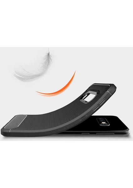 Samsung Galaxy S10E Brushed Carbon Fiber Silikon Kılıf