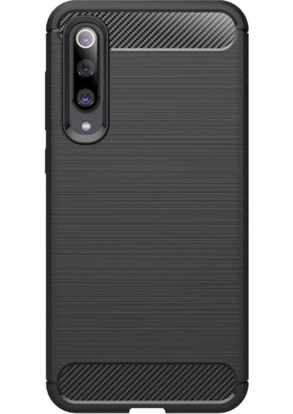 Xiaomi Mi 9 Brushed Carbon Fiber Silikon Kılıf