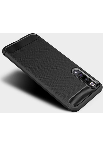 Xiaomi Mi 9 Brushed Carbon Fiber Silikon Kılıf