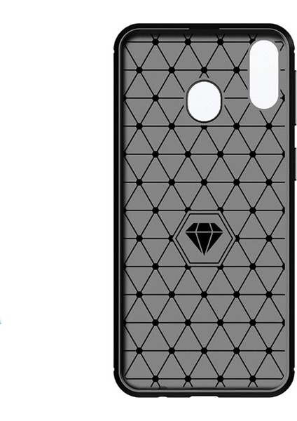 Samsung Galaxy M20 Brushed Carbon Fiber Silikon Kılıf