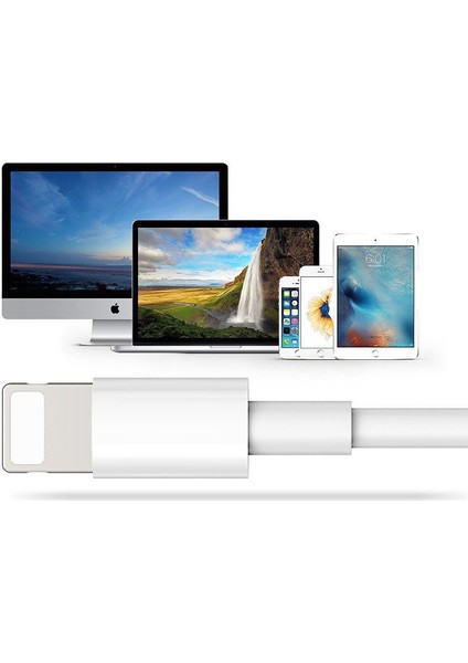 Lightning USB Şarj ve Data Kablosu - 3 mt Beyaz