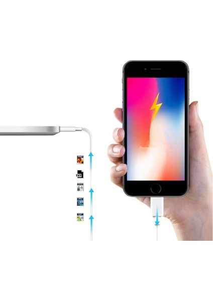 Lightning USB Şarj ve Data Kablosu - 3 mt Beyaz