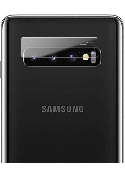 Samsung Galaxy S10 Plus Kamera Camı Lens Koruyucu Tempered Glass