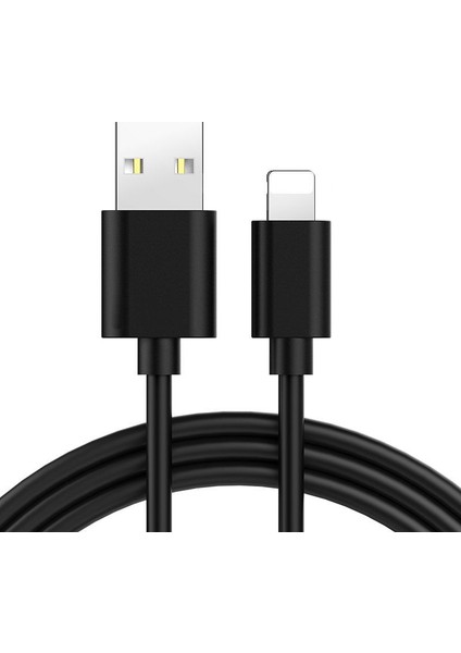 iPhone Uyumlu iPad Lightning USB Şarj ve Data Kablosu - 3 mt Siyah