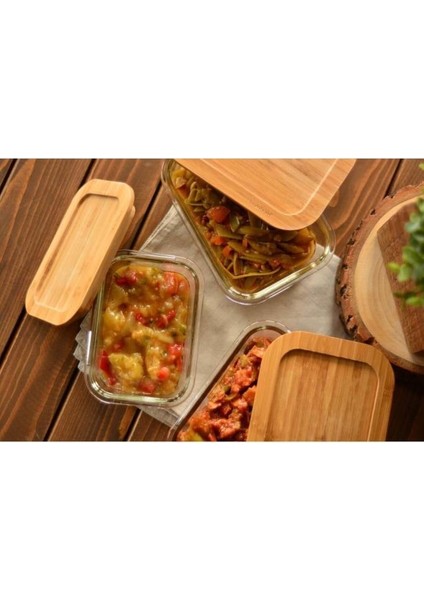 Bambum Lavi - Dikdörtgen 3'Lü Saklama Kabı Set fiyatları