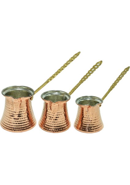 Pirinç Kulplu Bakır Cezve Seti fiyatları