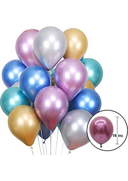 Balon Krom Parlak Mirror Karışık Renk 30 cm * 40 cm 10 Adet
