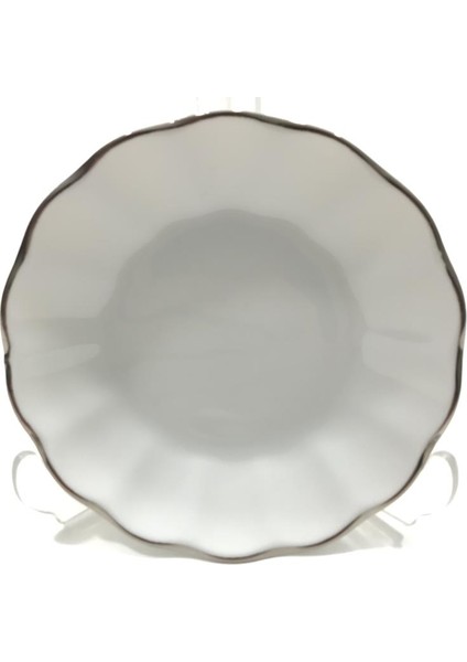 Porselen 6'Lı 127912 Platin Çay Tabağı