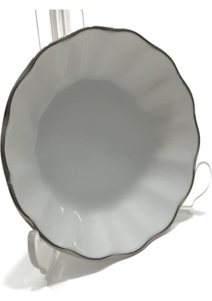 Porselen 6'Lı 127912 Platin Çay Tabağı modelleri