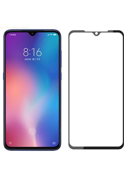 Xiaomi Mi 9 SE Tam Kaplayan Tamperli Cam Ekran Koruyucu Curved Kırılmaz Kenar