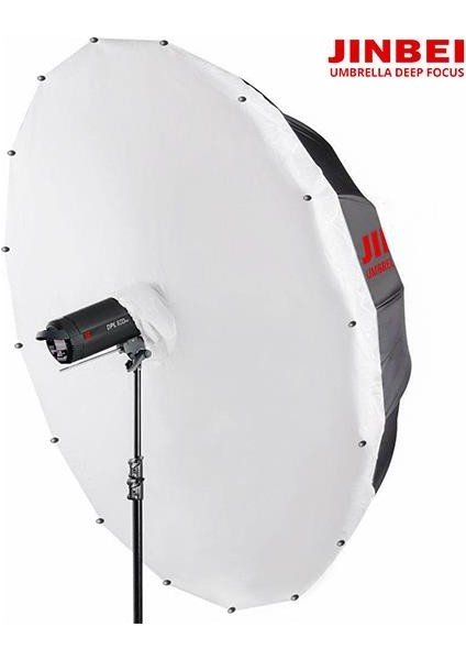 Deep Focus 105Cm Siyah & Gümüş (Dış Diffuser Bezli) Şemsiye