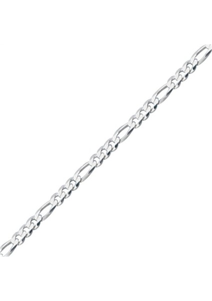 925 Gümüş 60 Mikron Figaro Zincir Kolye - 70cm