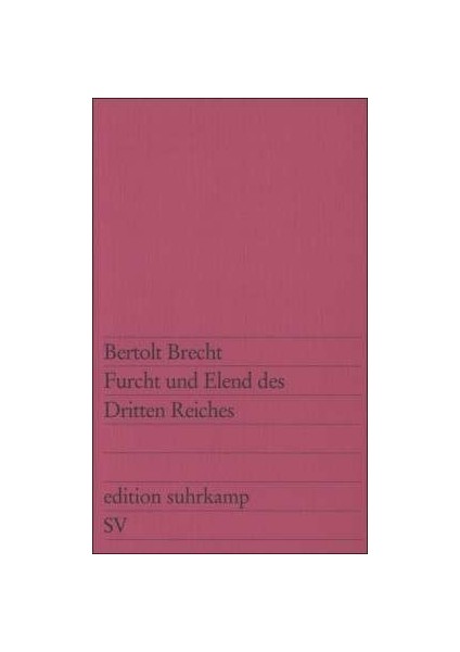 Furcht Und Elend Des Dritten Reiches - Bertolt Brecht