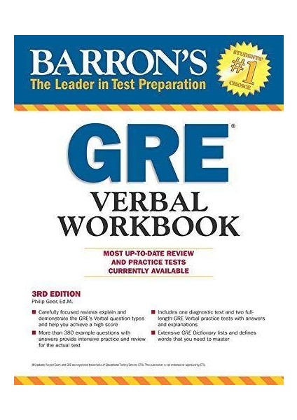 Gre Verbal Workbook (3rd Ed) - Philip Geer. Ed M