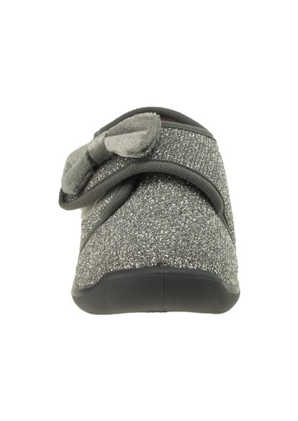 İgor Parlak Simli Gri/Siyah Çocuk Panduf Snoopy Shiny Ribbon W20115 Grey/Black