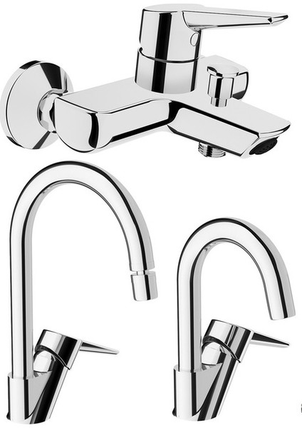 Soli̇D S 3 Lü Set Banyo + Kuğu (Döner) Lavabo + Kuğu Evye