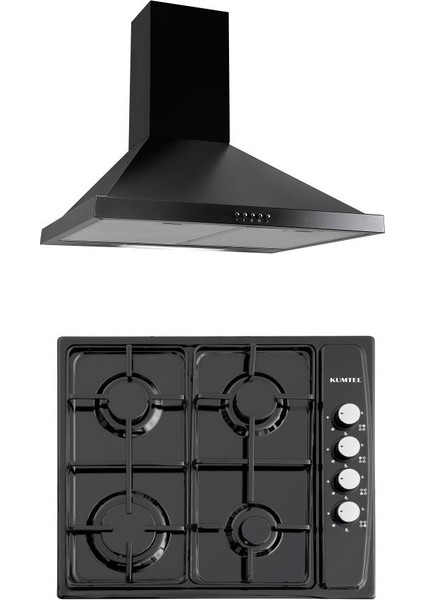 2'Li Siyah Ankastre Set (KO-410 BF + DP6-S)