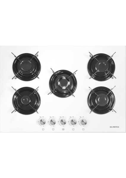 2'Li Camlı 5 Göz Ocaklı Ankastre Set