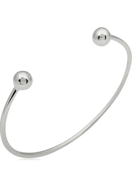 Gümüş Ayarlanabilir Bangle Bileklik