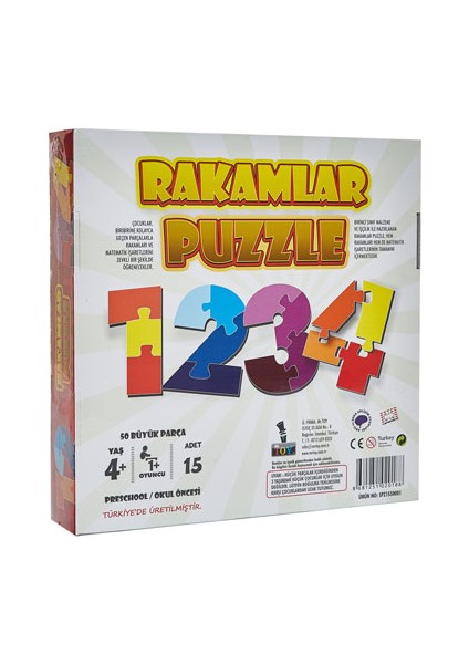 Mr Toy Rakamlar Puzzle 50 Parça