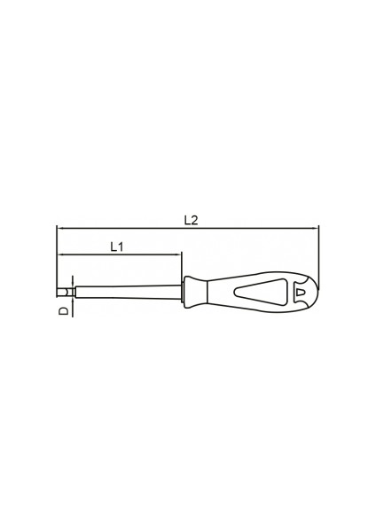 1000V İzoleli Düz Uçlu Tornavida 5,5X125Mm