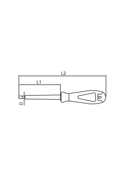 Vip-Tec 1000V İzoleli Düz Uçlu Tornavida 5,5X125Mm