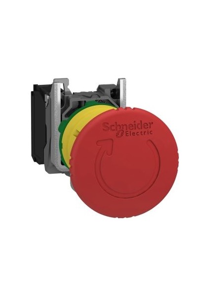 40 Mm Mantar Kafalı Kalıcı Çevir-Çek Acil Durdurma Butonu Kırmızı XB4BS8442