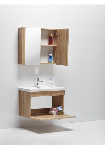 Saydam Banyo Stil 60 cm Banyo Dolabı Meşe