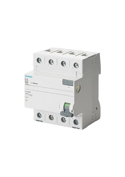 4X80A 400V 30Ma 70Mm Trifaze 3Faz-Nötr Bağlantılı Kaçak Akım Koruma Rölesi