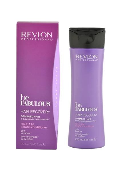 Professional Be Fabulous Hair Recovery Damaged Hair Cream Keratin Conditioner Hasarlı Saçlar İçin Keratin Bakım Kremi 250ML