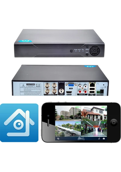 Dvr Kamera 4 Kanal Kayıt Cihazı 2Mp Ahd Dvr Kayıt Cihazı 1080 Xmeye Yazılım