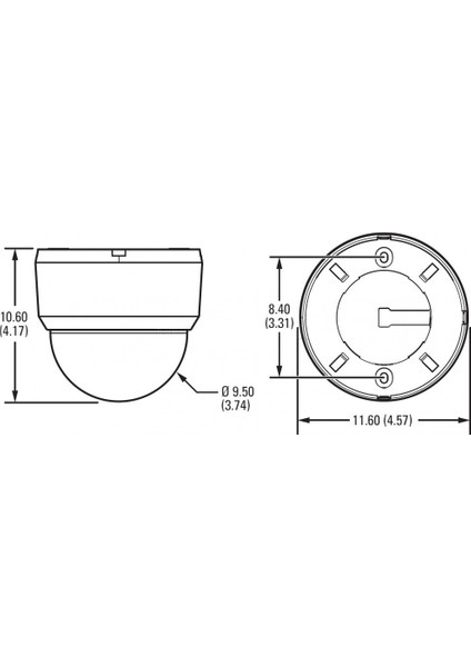 Fd2-F4-6X İç Ortam Sabit Dome Renkli Güvenlik Kamerası