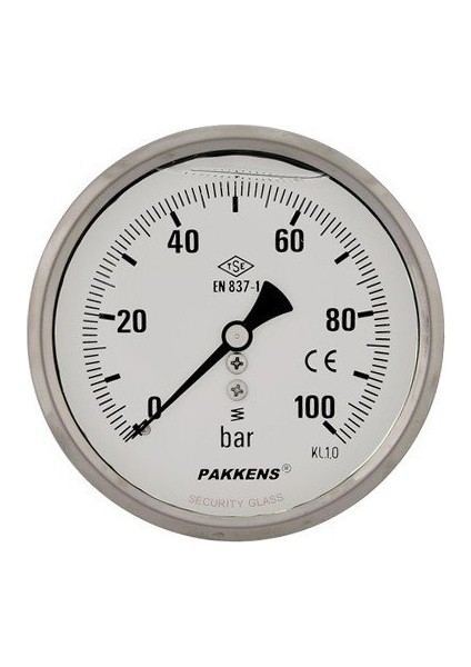 0-400 Bar 63 mm Arkadan Bağlantılı Gliserinli Manometre G 1/4 inç