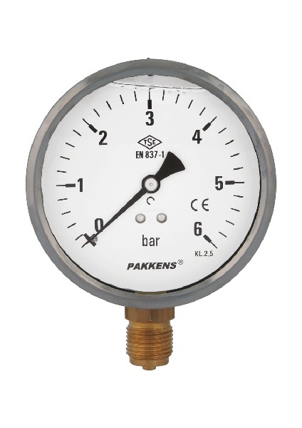 0-16 Bar 63 mm Alttan Bağlantılı Gliserinli Manometre G 1/4 inç
