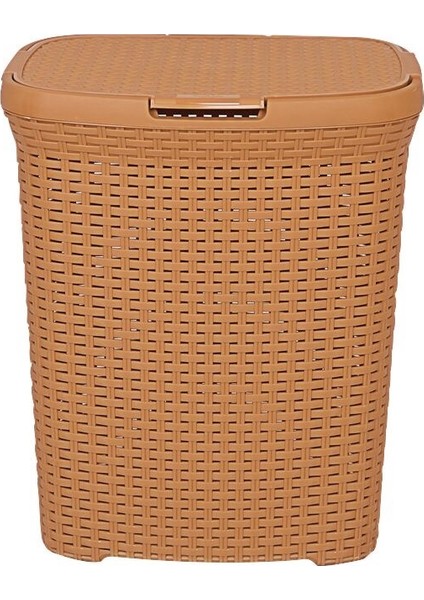 Smartware Kirli Çamaşır Sepeti Teak Rattan Desenli