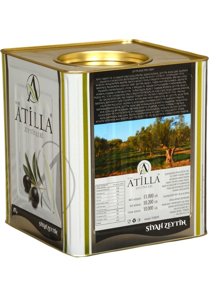 Atilla Zeytinleri 10 kg 261-290 Kalibre (Mega) Siyah Zeytin