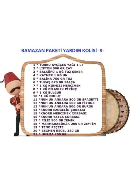 Ramazan Paketi Yardım Kolisi 21 Parça Paket-3