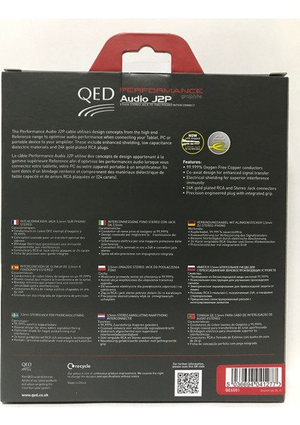 Qe-6501 Performance Audıo 3.5Mm / Rca Kulaklık Kablosu J2P - 3 Metre