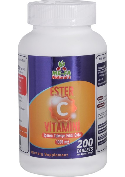 ESTER C VİTAMİNİ 1000 MG 2 KUTU 400 TABLET fiyatları