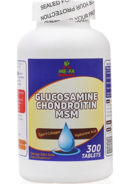 GLUCOSAMİNE CHONDROİTİN MSM HYALURONİC TP2 300 TABLET