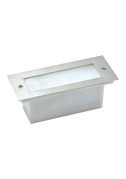 Paslanmaz Çelik 17 Cm Mavi Led`Li 1W Gömme Koridor Aydınlatması