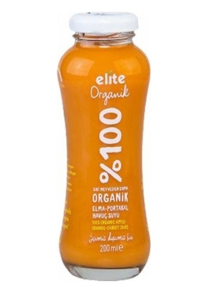 Organik Elma Portakal Havuç 200 ml 3'Lü Set