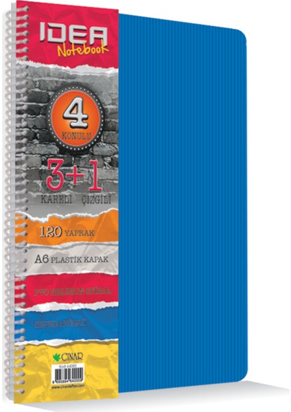 Idea 17*24 240 Yaprak 6+2 Ayraçlı Defter
