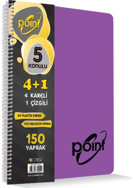 Poınt 150 Yp.4+1 Ayraçlı Okul Defteri