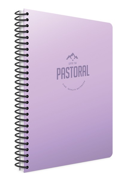 Pastoral Spiralli Plastik Kapak Defter 17X24 60 Yp.Kareli