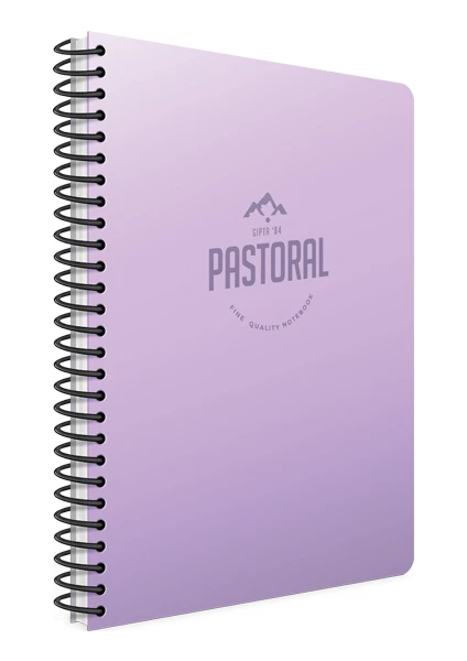 Pastoral Spiral Plastik Kapak Defter 17X24 72 Yp.Kareli