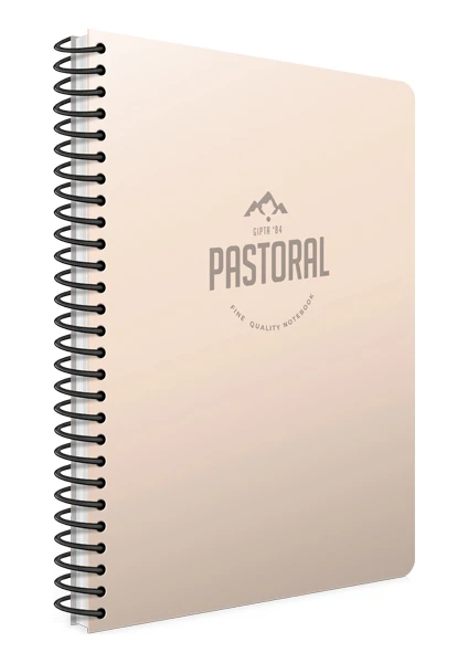 Pastoral Spiralli Plastik Kapak Defter A4 96 Yp.Çizgili