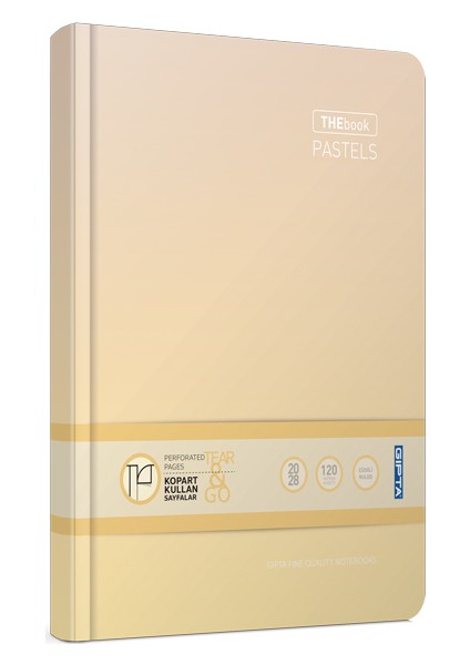 Thebook Pastels İp.Dikişli Sert Kapak Defter 14X20-120Yp.Çizgisiz