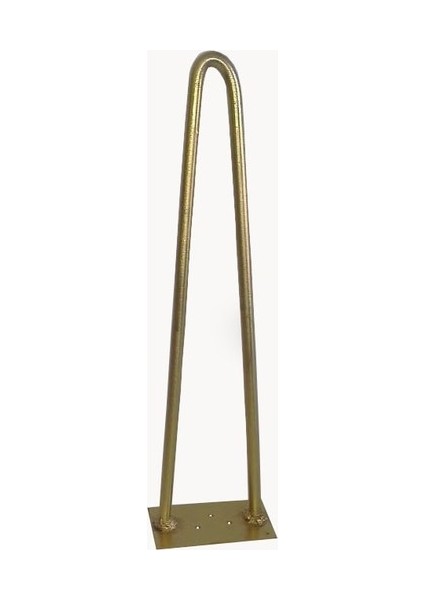 Rustik Firkete Altın Yaldız Masa Sehpa Ayak 250 x 10 mm İçi Dolu Demir