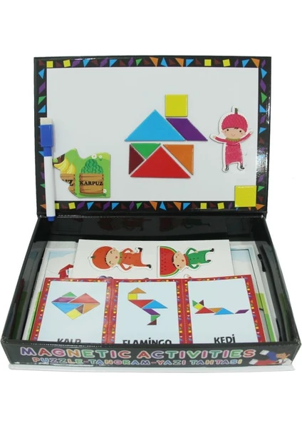 Manyetik Aktiviteler Tangram Puzzle Yazı Tahtası